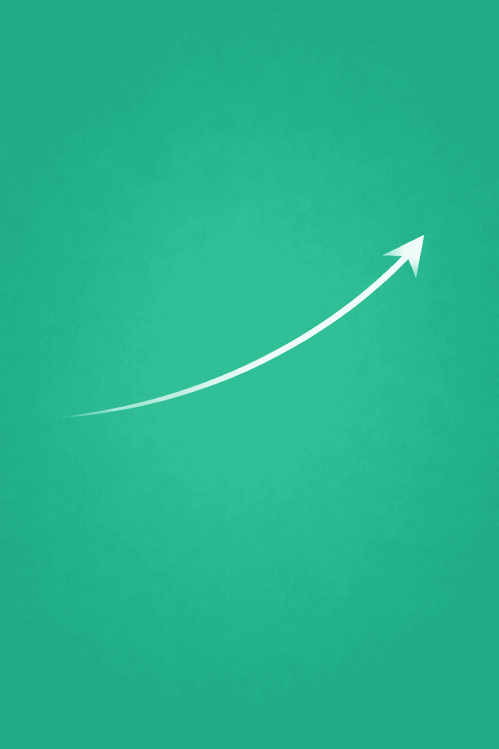 Abstract green upward growth arrow illustration
